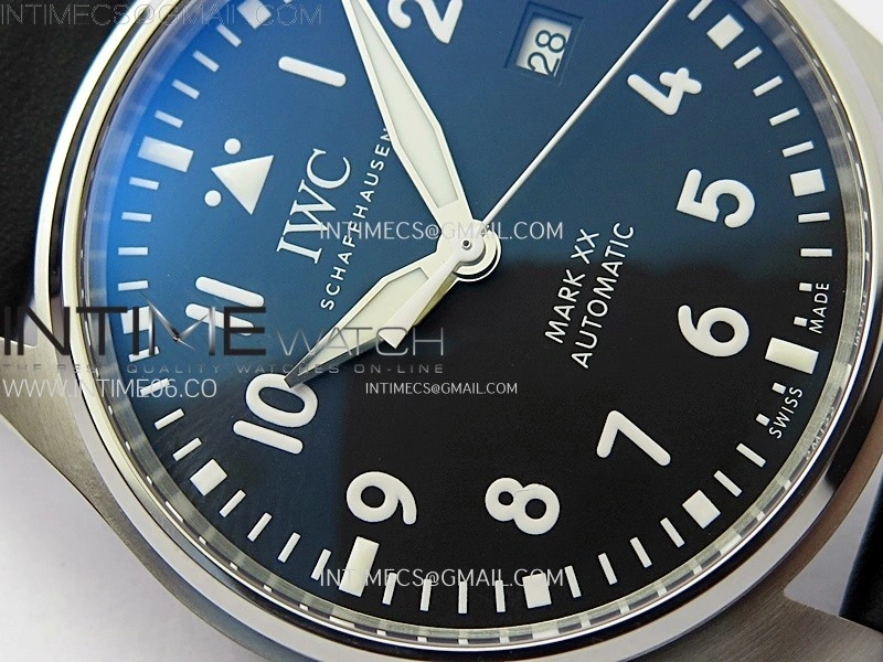 Pilot Mark XX IW328201 ZF 1:1 Best Edition Black Dial on Black Leather Strap A32111