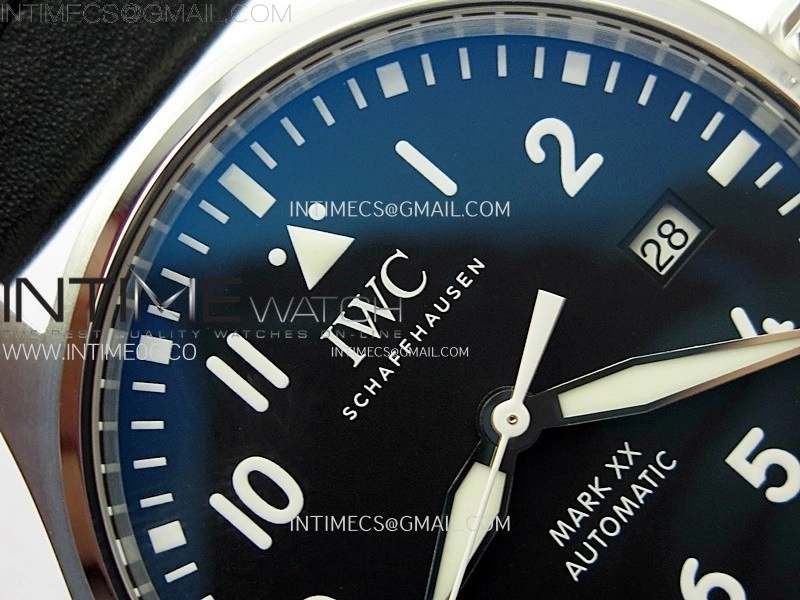 Pilot Mark XX IW328201 ZF 1:1 Best Edition Black Dial on Black Leather Strap A32111
