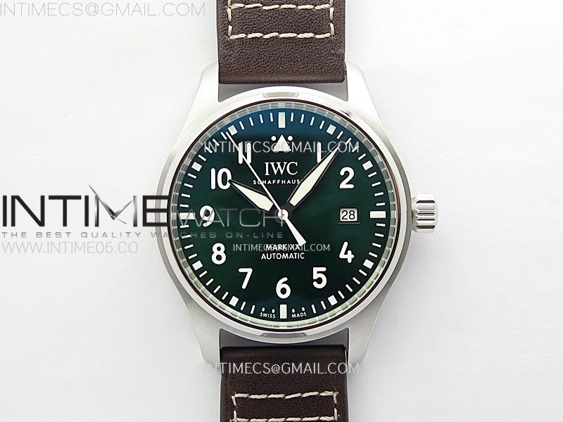 Pilot Mark XX IW328205 ZF 1:1 Best Edition Green Dial on Brown Leather Strap A32111
