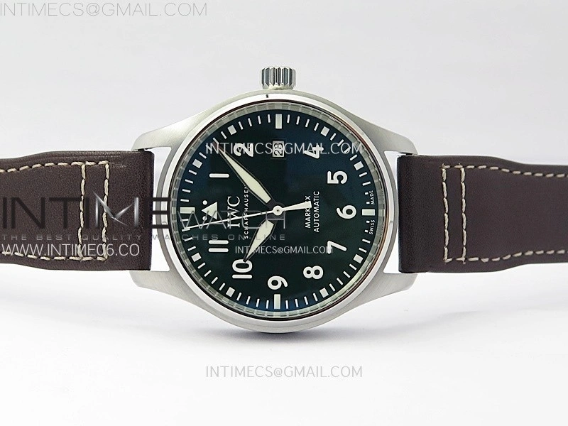 Pilot Mark XX IW328205 ZF 1:1 Best Edition Green Dial on Brown Leather Strap A32111