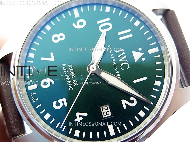 Pilot Mark XX IW328205 ZF 1:1 Best Edition Green Dial on Brown Leather Strap A32111