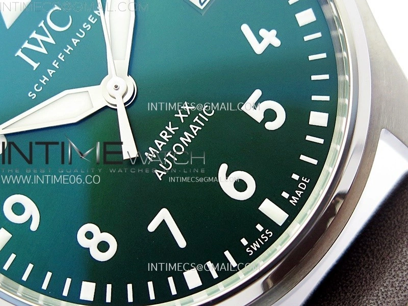 Pilot Mark XX IW328205 ZF 1:1 Best Edition Green Dial on Brown Leather Strap A32111