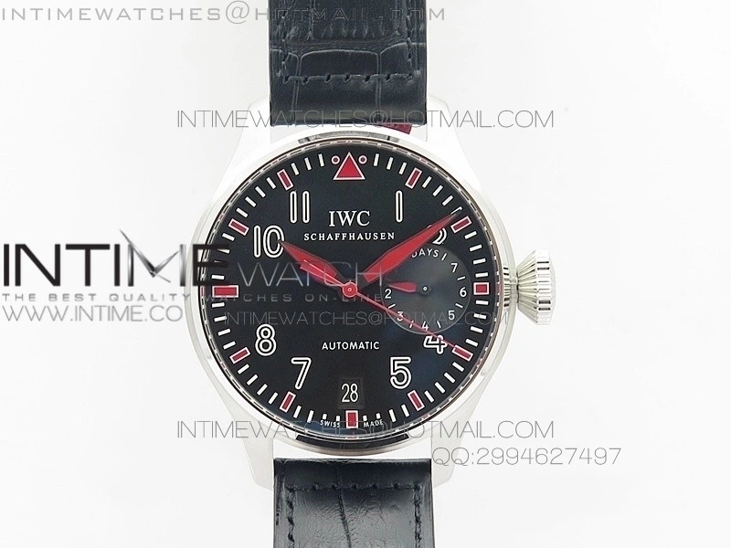 Big Pilot Real PR IW500435 "Muhammad Ali" AZF Best Edition on Black Leather Strap A51111