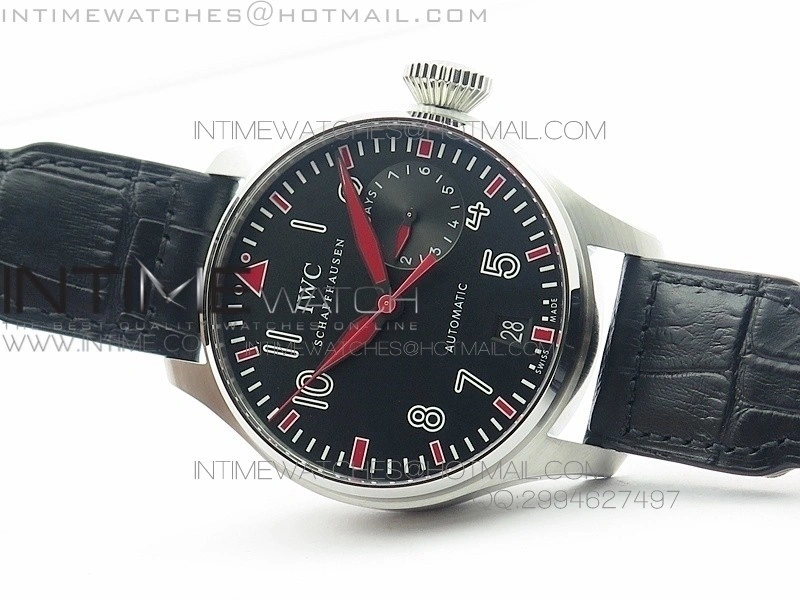Big Pilot Real PR IW500435 "Muhammad Ali" AZF Best Edition on Black Leather Strap A51111