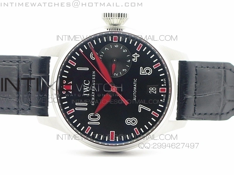 Big Pilot Real PR IW500435 "Muhammad Ali" AZF Best Edition on Black Leather Strap A51111