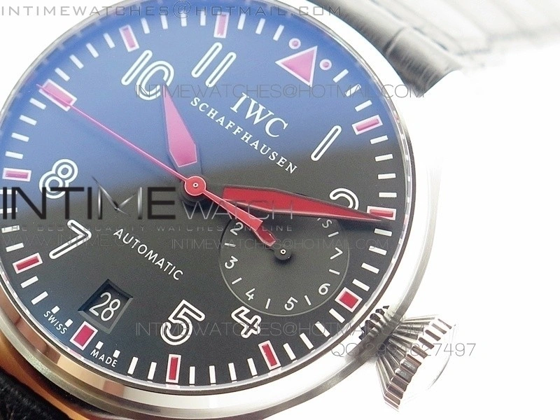 Big Pilot Real PR IW500435 "Muhammad Ali" AZF Best Edition on Black Leather Strap A51111
