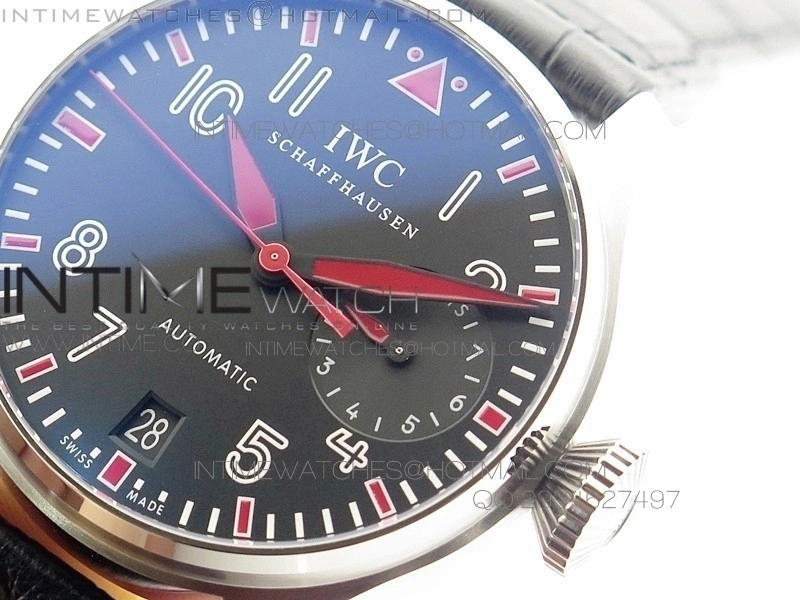 Big Pilot Real PR IW500435 "Muhammad Ali" AZF Best Edition on Black Leather Strap A51111