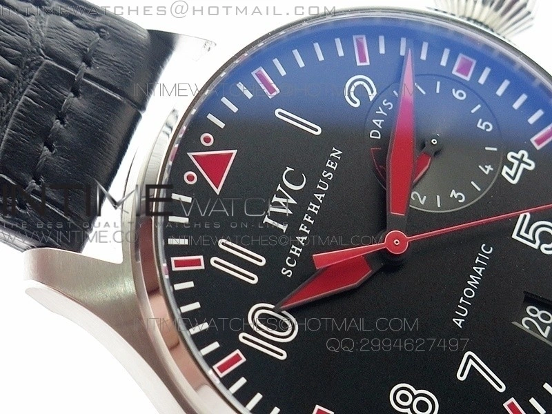 Big Pilot Real PR IW500435 "Muhammad Ali" AZF Best Edition on Black Leather Strap A51111