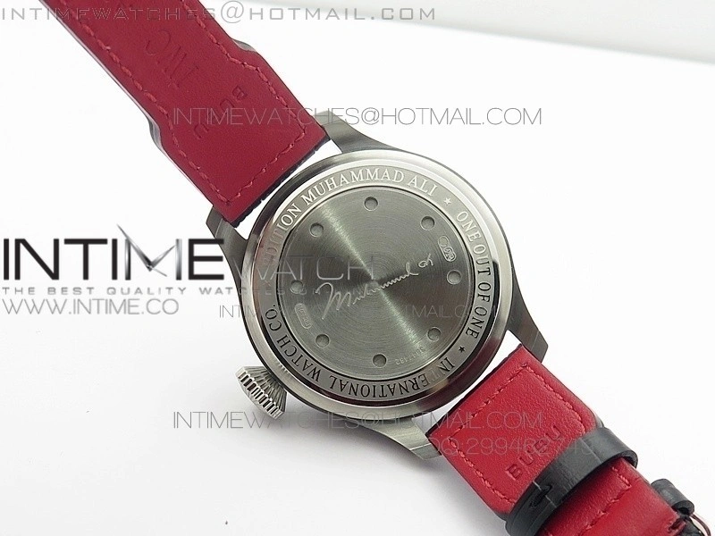 Big Pilot Real PR IW500435 "Muhammad Ali" AZF Best Edition on Black Leather Strap A51111