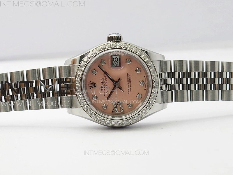Datejust 28mm 279179 SS Crystals APSF Best Edition Pink Dial Star Crystals Markers on SS Jubilee Bracelet NH05