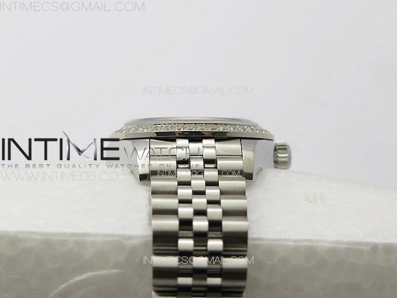 Datejust 28mm 279179 SS Crystals APSF Best Edition White MOP Dial Crystals Markers on SS Jubilee Bracelet NH05