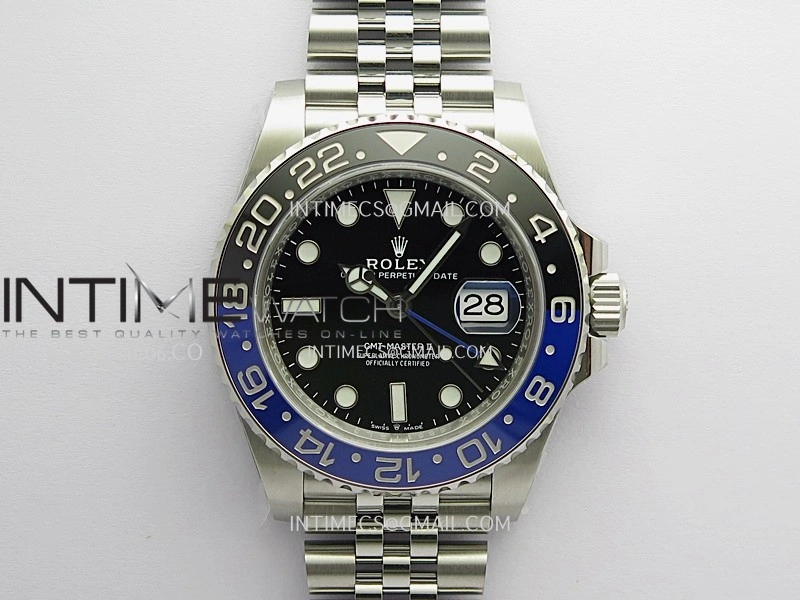 GMT-Master II 126710 BLNR Black Blue 904L SS Clean Plus 1:1 Best Edition Black Dial On Jubilee Bracelet DD3285 CHS