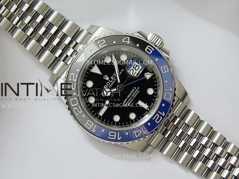GMT-Master II 126710 BLNR Black Blue 904L SS Clean Plus 1:1 Best Edition Black Dial On Jubilee Bracelet DD3285 CHS