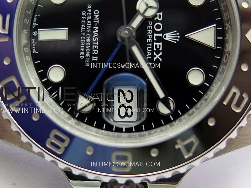 GMT-Master II 126710 BLNR Black Blue 904L SS Clean Plus 1:1 Best Edition Black Dial On Jubilee Bracelet DD3285 CHS