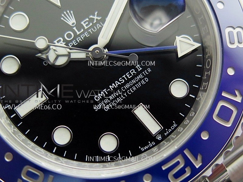 GMT-Master II 126710 BLNR Black Blue 904L SS Clean Plus 1:1 Best Edition Black Dial On Jubilee Bracelet DD3285 CHS