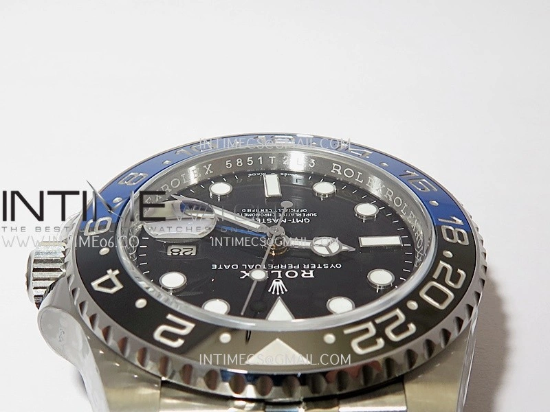 GMT-Master II 126710 BLNR Black Blue 904L SS Clean Plus 1:1 Best Edition Black Dial On Jubilee Bracelet DD3285 CHS