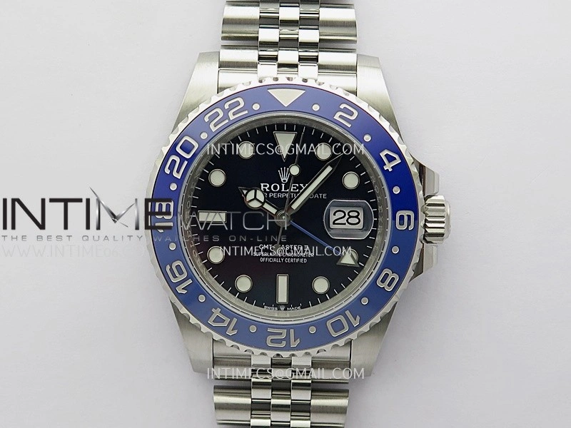 GMT Master II 126710 Dark Light Blue Ceramic 904L SS AR+F 1:1 Best Edition Blue Dial On Jubilee Bracelet DD3285 CHS