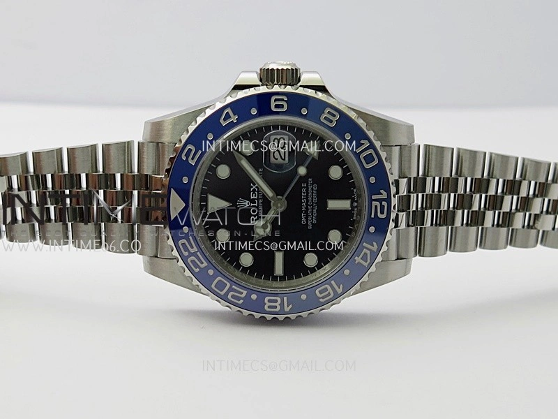GMT Master II 126710 Dark Light Blue Ceramic 904L SS AR+F 1:1 Best Edition Blue Dial On Jubilee Bracelet DD3285 CHS