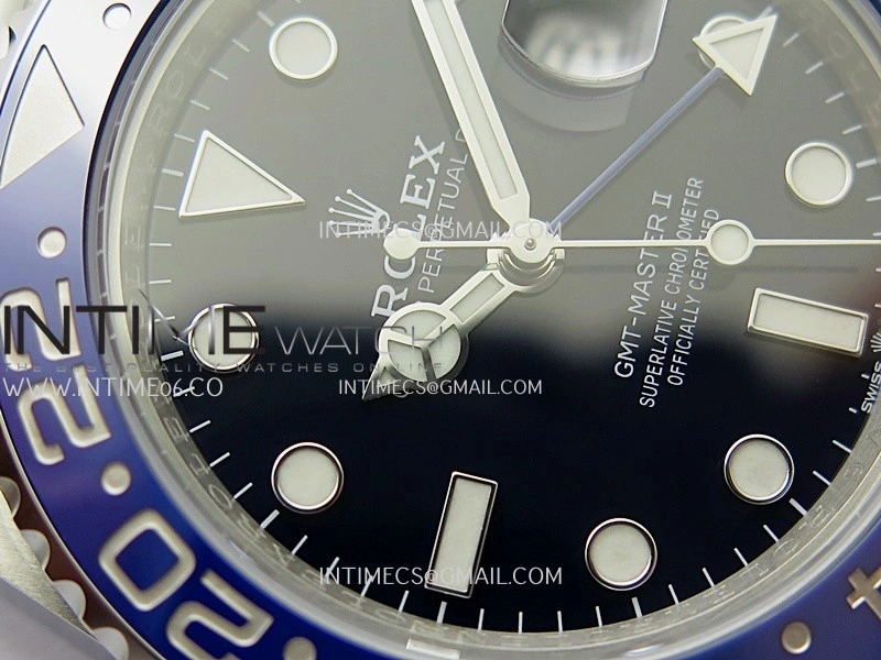 GMT Master II 126710 Dark Light Blue Ceramic 904L SS AR+F 1:1 Best Edition Blue Dial On Jubilee Bracelet DD3285 CHS