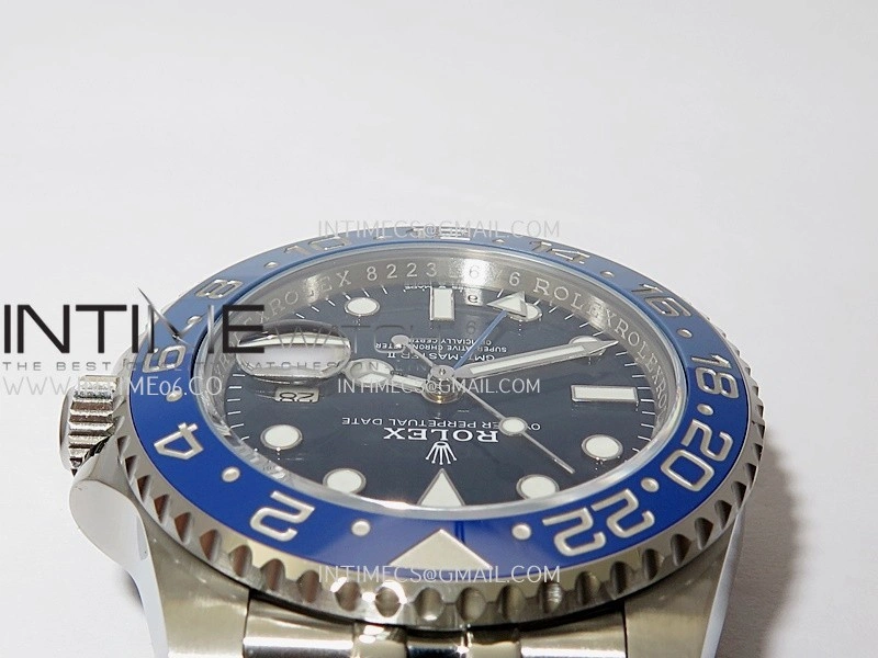 GMT Master II 126710 Dark Light Blue Ceramic 904L SS AR+F 1:1 Best Edition Blue Dial On Jubilee Bracelet DD3285 CHS