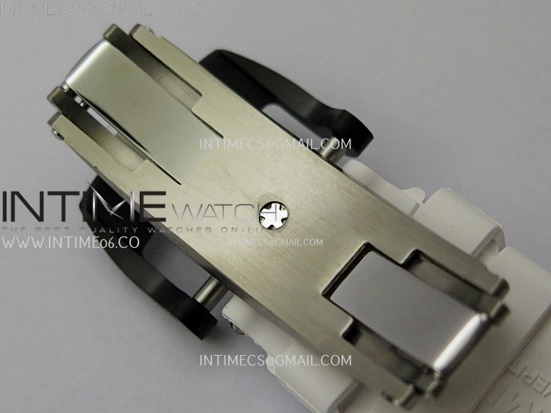 RM055 Real NTPT Blue Inner RMF Best Edition Skeleton Dial on White Rubber Strap RMUL2 Super Clone