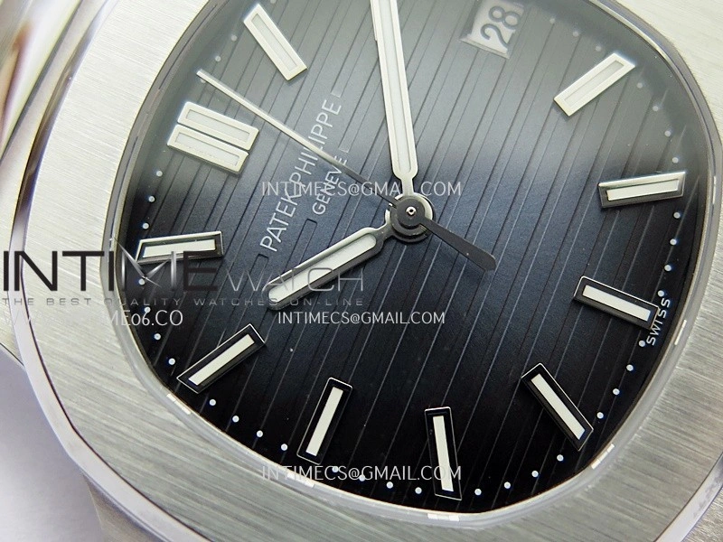 Nautilus 5711 1A GRF SS 1:1 Best Edition Blue Textured Dial On SS Bracelet Asian 26-330