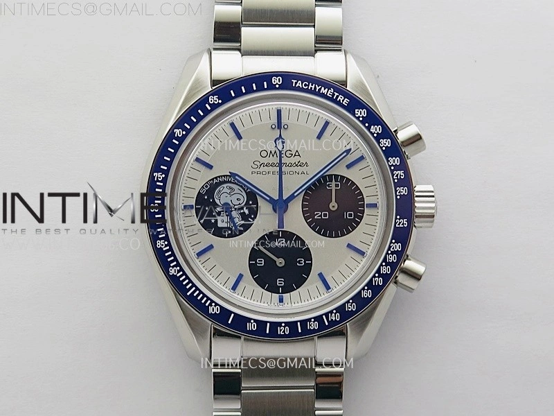 Speedmaster Professional "Silver Snoopy Award" 50th Anniversary N1F 1:1 Best Edition A3861 on Style01 Bracelet