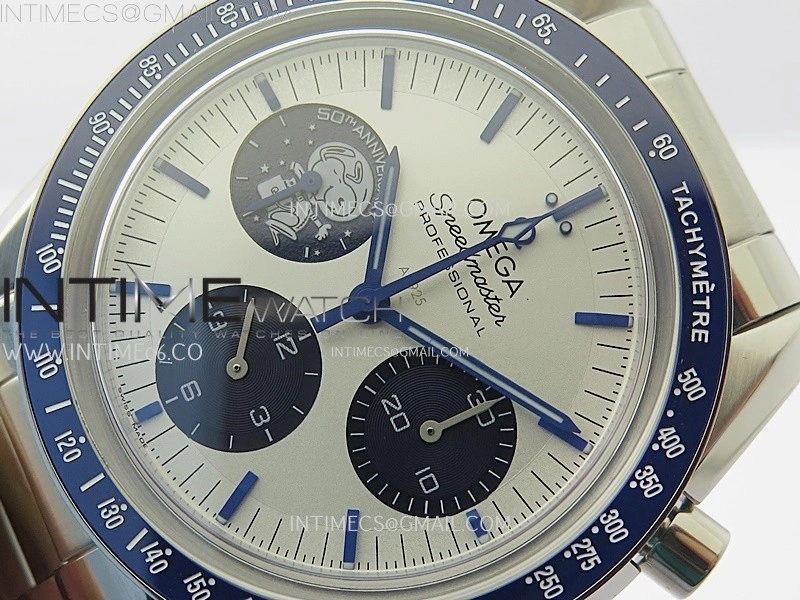 Speedmaster Professional "Silver Snoopy Award" 50th Anniversary N1F 1:1 Best Edition A3861 on Style01 Bracelet