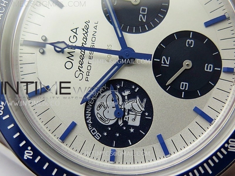 Speedmaster Professional "Silver Snoopy Award" 50th Anniversary N1F 1:1 Best Edition A3861 on Style01 Bracelet