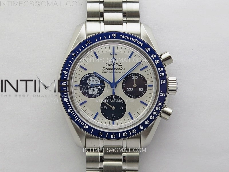 Speedmaster Professional "Silver Snoopy Award" 50th Anniversary N1F 1:1 Best Edition A3861 on Style02 Bracelet