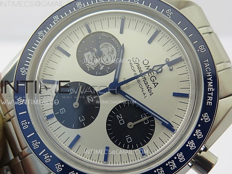 Speedmaster Professional "Silver Snoopy Award" 50th Anniversary N1F 1:1 Best Edition A3861 on Style02 Bracelet