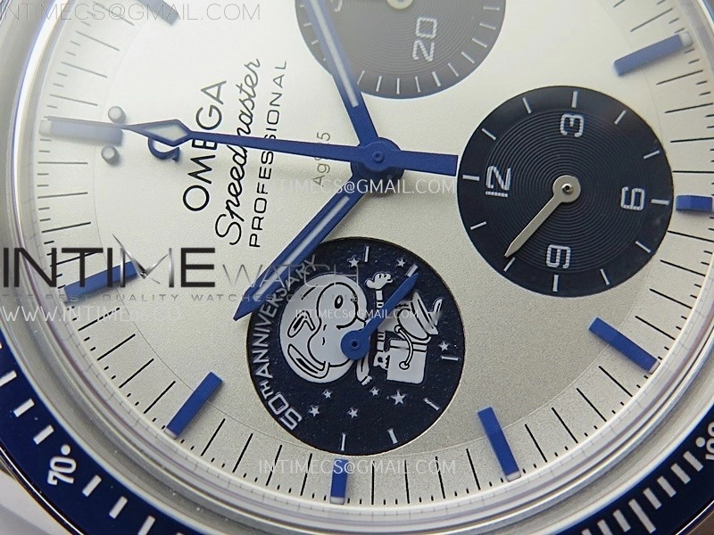 Speedmaster Professional "Silver Snoopy Award" 50th Anniversary N1F 1:1 Best Edition A3861 on Style02 Bracelet