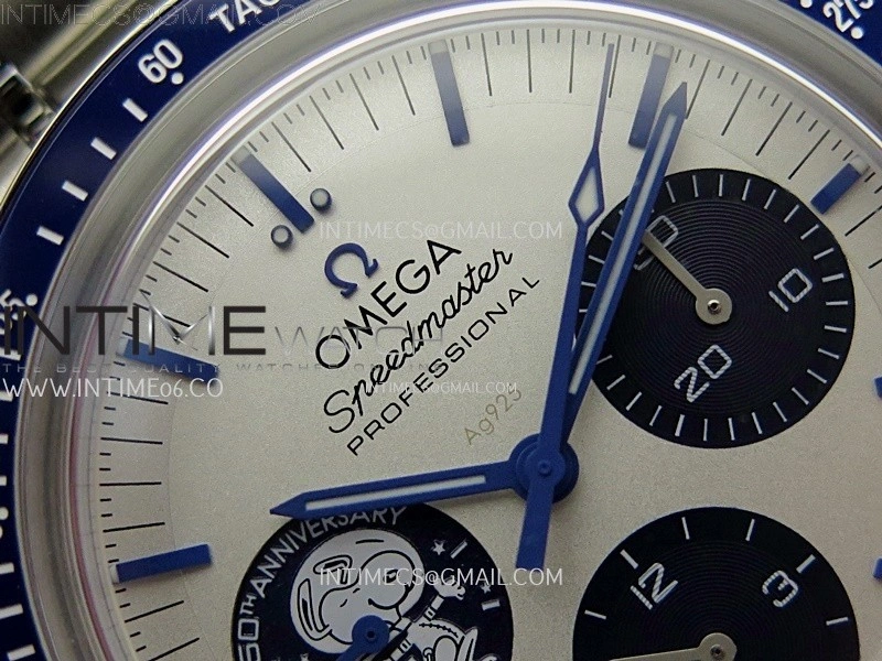 Speedmaster Professional "Silver Snoopy Award" 50th Anniversary N1F 1:1 Best Edition A3861 on Style02 Bracelet