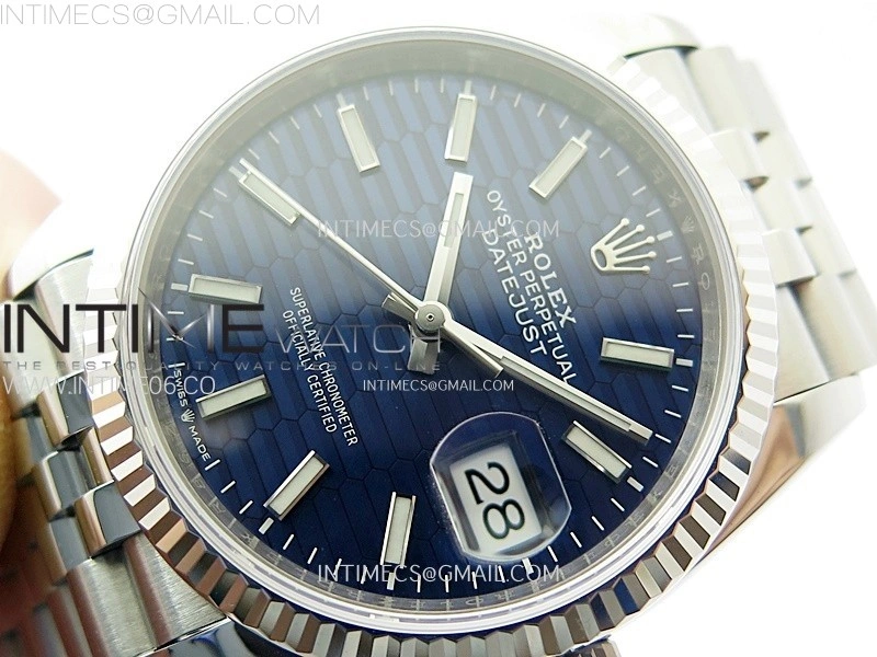 DateJust 36mm 126234 904L SS VSF 1:1 Best Edition Blue Fluted Dial on Jubilee Bracelet VS3235