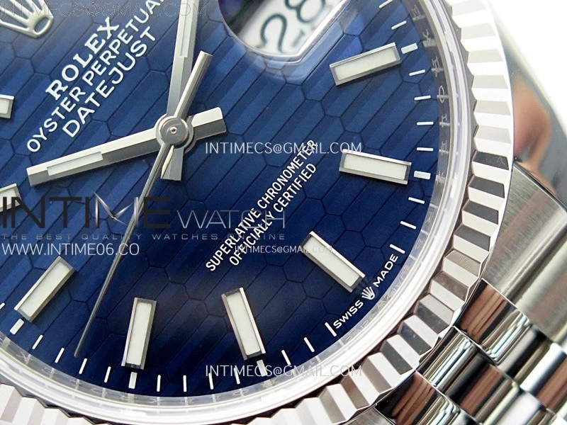 DateJust 36mm 126234 904L SS VSF 1:1 Best Edition Blue Fluted Dial on Jubilee Bracelet VS3235