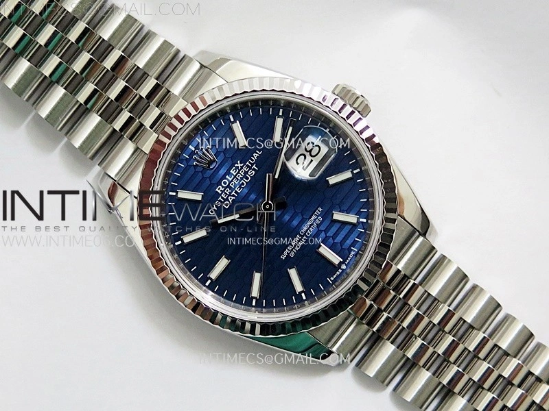 DateJust 36mm 126234 904L SS VSF 1:1 Best Edition Blue Fluted Dial on Jubilee Bracelet VS3235