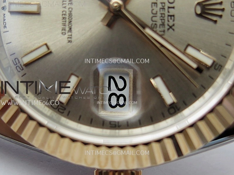 DateJust 41mm 126331 904 SS RG AR+F 1:1 RG Dial Stick Markers On SS RG Oyster Bracelet DD3235 V2