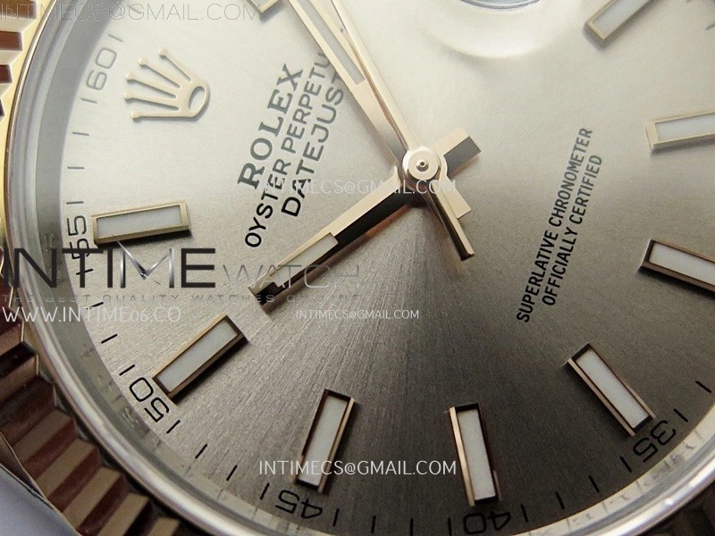 DateJust 41mm 126331 904 SS RG AR+F 1:1 RG Dial Stick Markers On SS RG Oyster Bracelet DD3235 V2