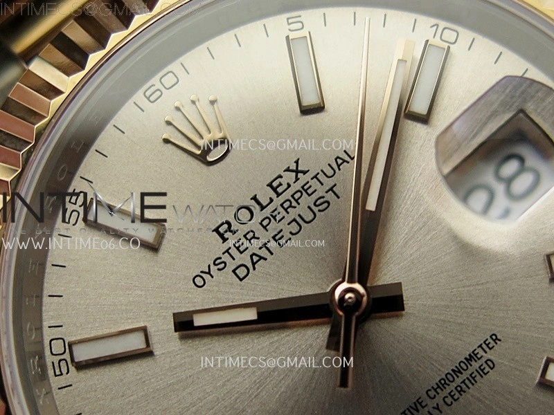 DateJust 41mm 126331 904 SS RG AR+F 1:1 RG Dial Stick Markers On SS RG Oyster Bracelet DD3235 V2