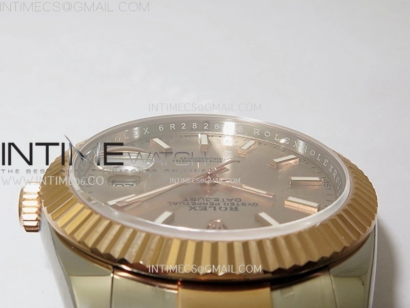 DateJust 41mm 126331 904 SS RG AR+F 1:1 RG Dial Stick Markers On SS RG Oyster Bracelet DD3235 V2