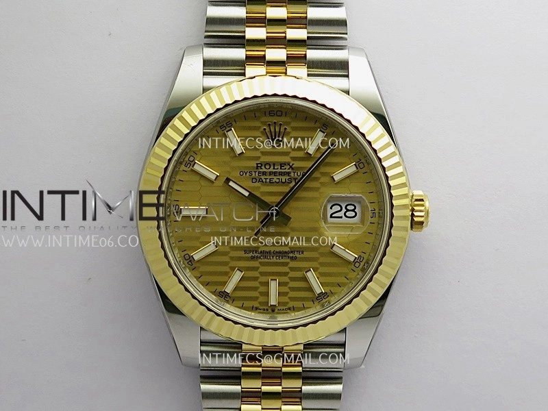 DateJust 41mm 126331 904 SS YG VF 1:1 Gold Fluted Dial Stick Marker On Jubilee Bracelet DD3235
