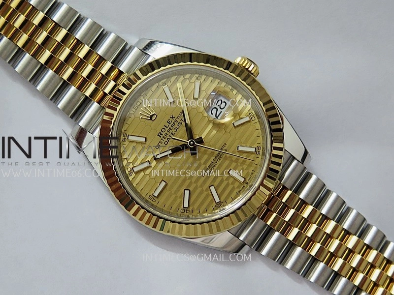 DateJust 41mm 126331 904 SS YG VF 1:1 Gold Fluted Dial Stick Marker On Jubilee Bracelet DD3235