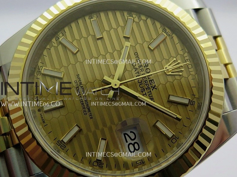 DateJust 41mm 126331 904 SS YG VF 1:1 Gold Fluted Dial Stick Marker On Jubilee Bracelet DD3235