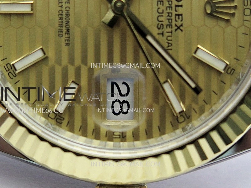 DateJust 41mm 126331 904 SS YG VF 1:1 Gold Fluted Dial Stick Marker On Jubilee Bracelet DD3235