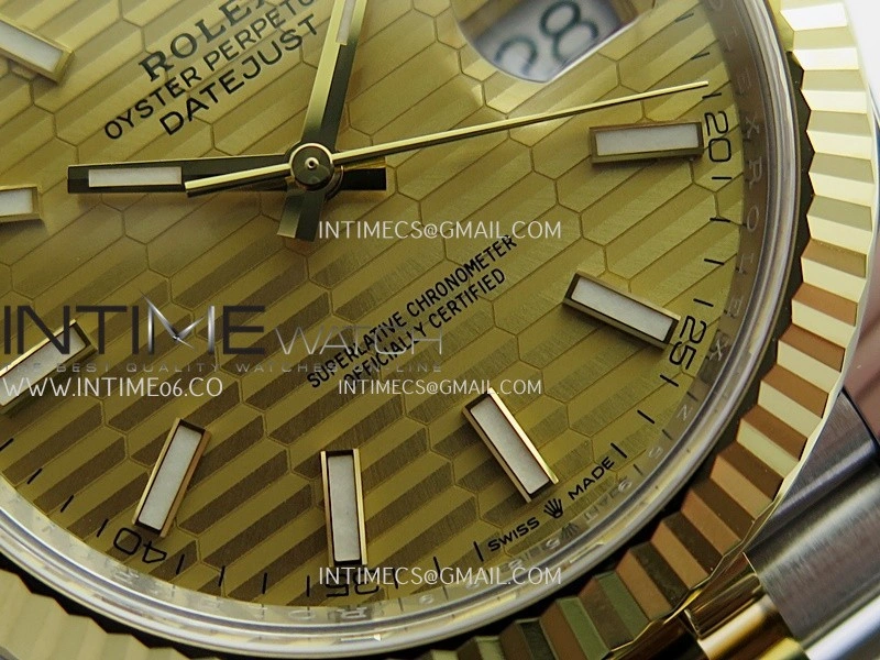 DateJust 41mm 126331 904 SS YG VF 1:1 Gold Fluted Dial Stick Marker On Jubilee Bracelet DD3235