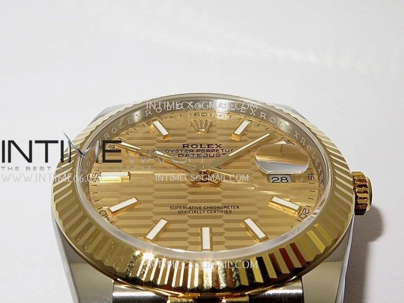 DateJust 41mm 126331 904 SS YG VF 1:1 Gold Fluted Dial Stick Marker On Jubilee Bracelet DD3235