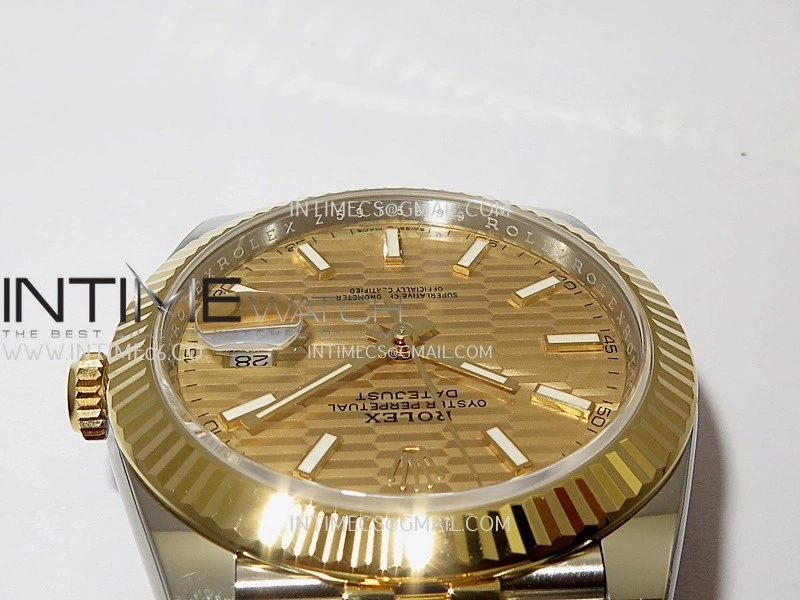 DateJust 41mm 126331 904 SS YG VF 1:1 Gold Fluted Dial Stick Marker On Jubilee Bracelet DD3235