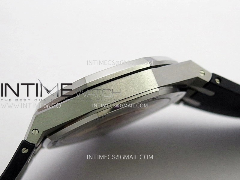Royal Oak 41mm 15510 SS DDF 1:1 Best Edition Blue Dial On Blue Rubber Strap Super Clone DD4302