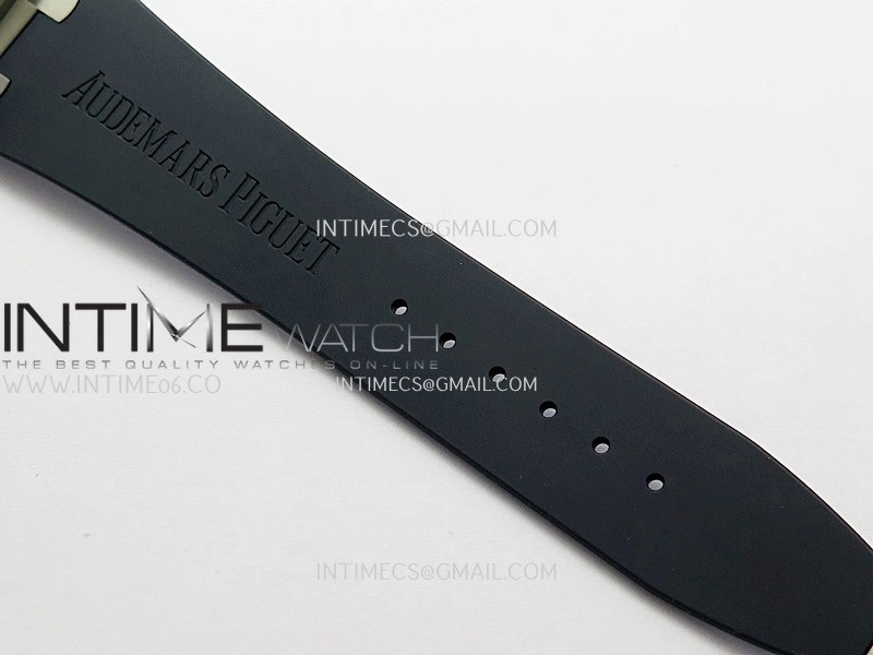 Royal Oak 41mm 15510 SS DDF 1:1 Best Edition Blue Dial On Blue Rubber Strap Super Clone DD4302