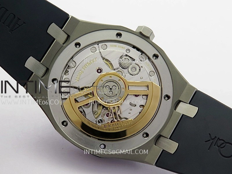 Royal Oak 41mm 15510 SS DDF 1:1 Best Edition Blue Dial On Blue Rubber Strap Super Clone DD4302